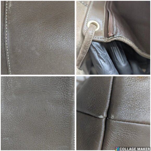 Christian Dior CD Logo Leather Large Shoulder Bag Brown Made in France - Picture 8 of 14